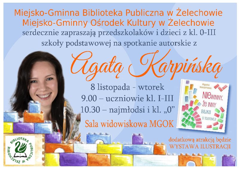 Miniaturka artykułu Spotkanie autorskie z Agatą Karpińską