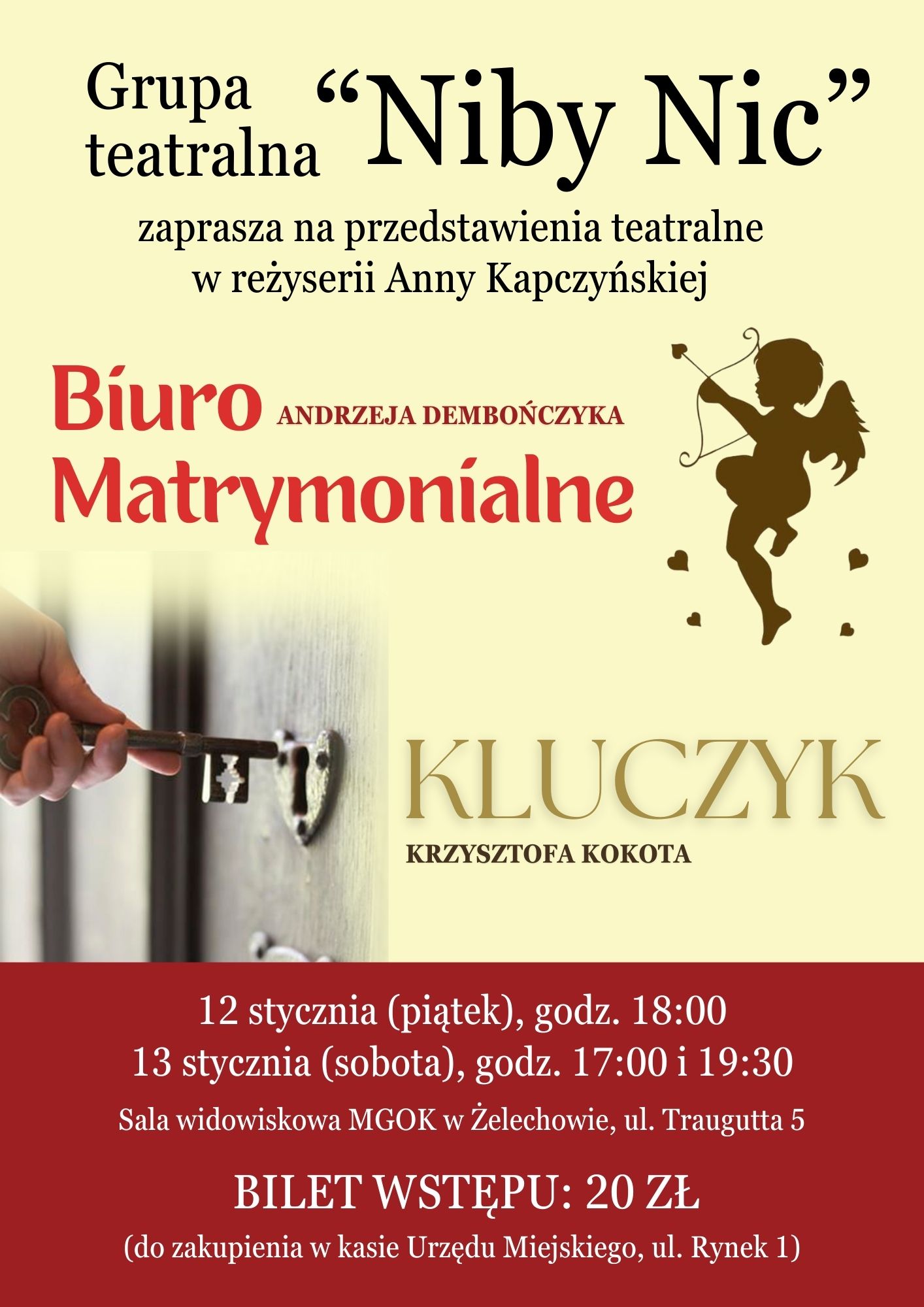 Miniaturka artykułu Nowe spektakle Teatru „Niby Nic” pt. „Biuro Matrymonialne” i „Kluczyk”