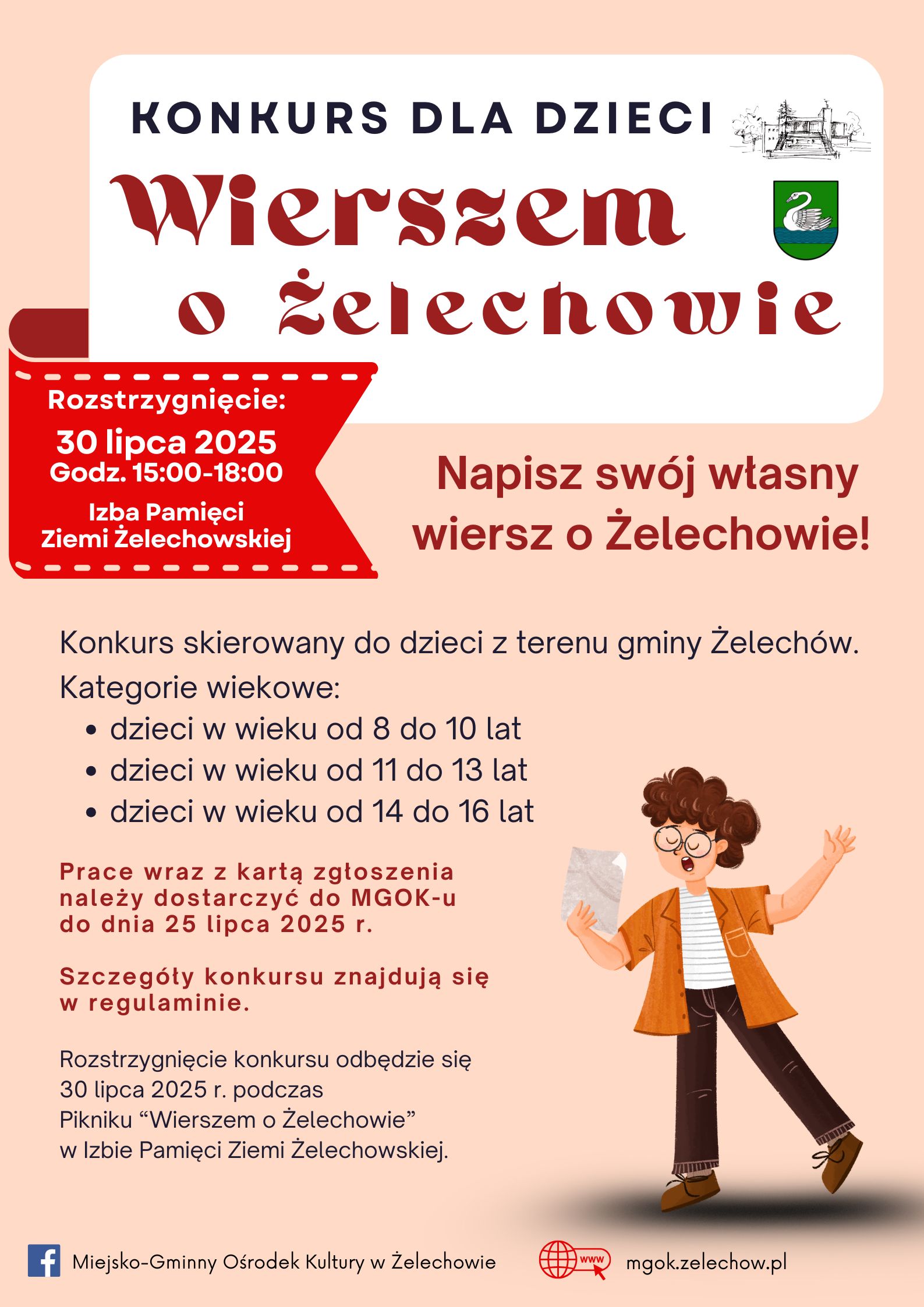 Miniaturka artykułu Konkurs literacki „Wierszem o Żelechowie”