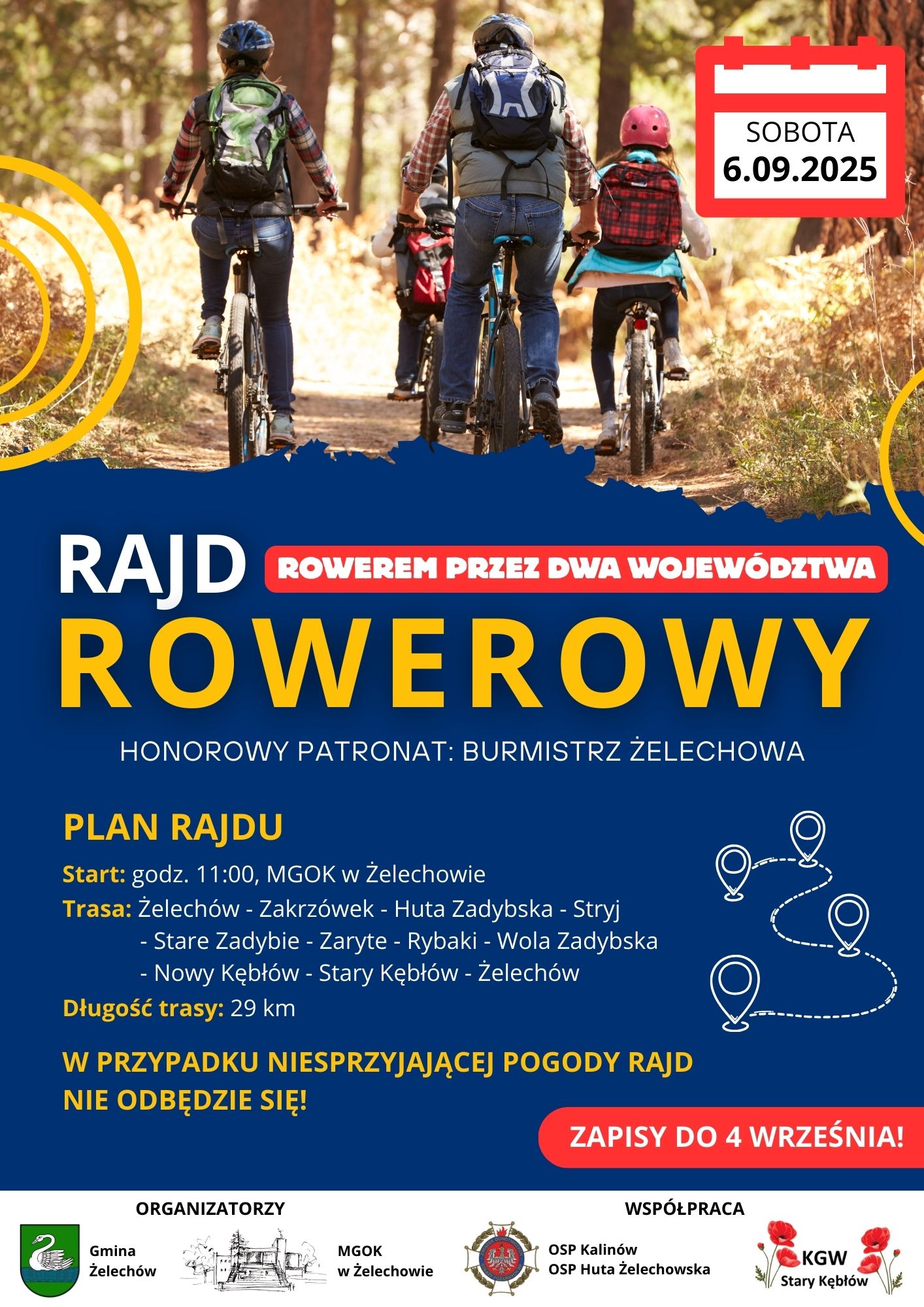 Miniaturka artykułu Rajd rowerowy „Rowerem przez dwa województwa”