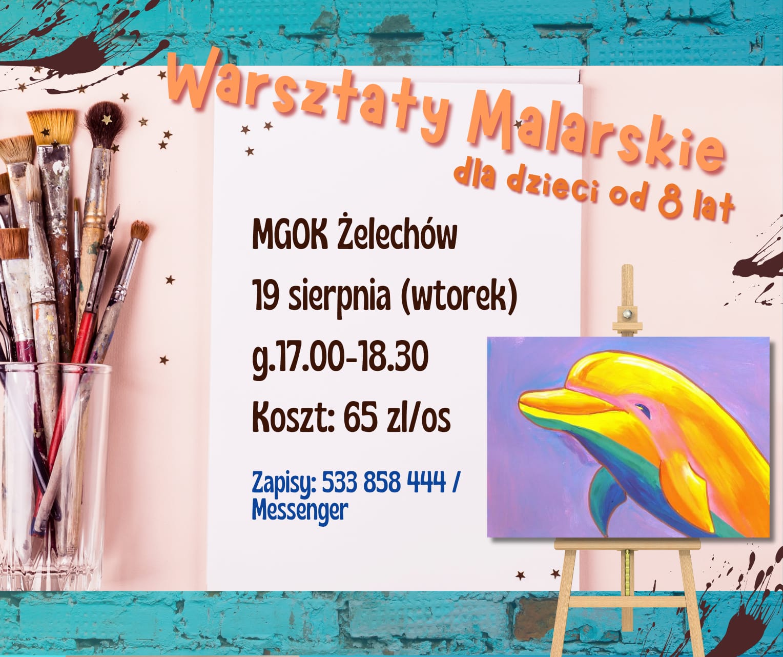 Miniaturka artykułu Warsztaty artystyczne ze Szkołą Kreatywnego Malarstwa