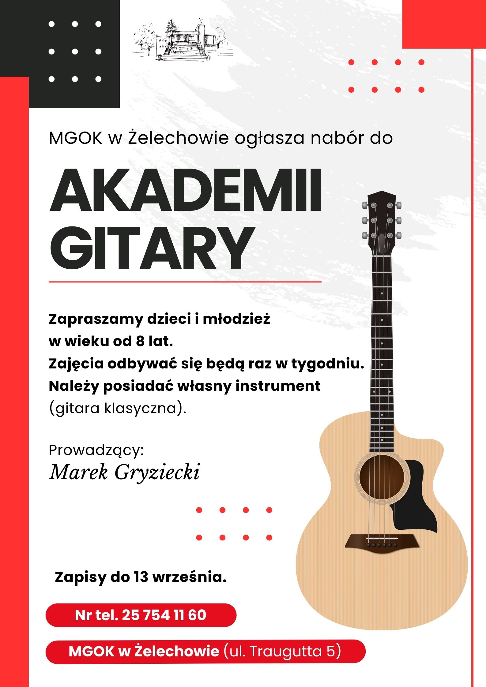 Miniaturka artykułu Rusza nabór do Akademii Gitary!