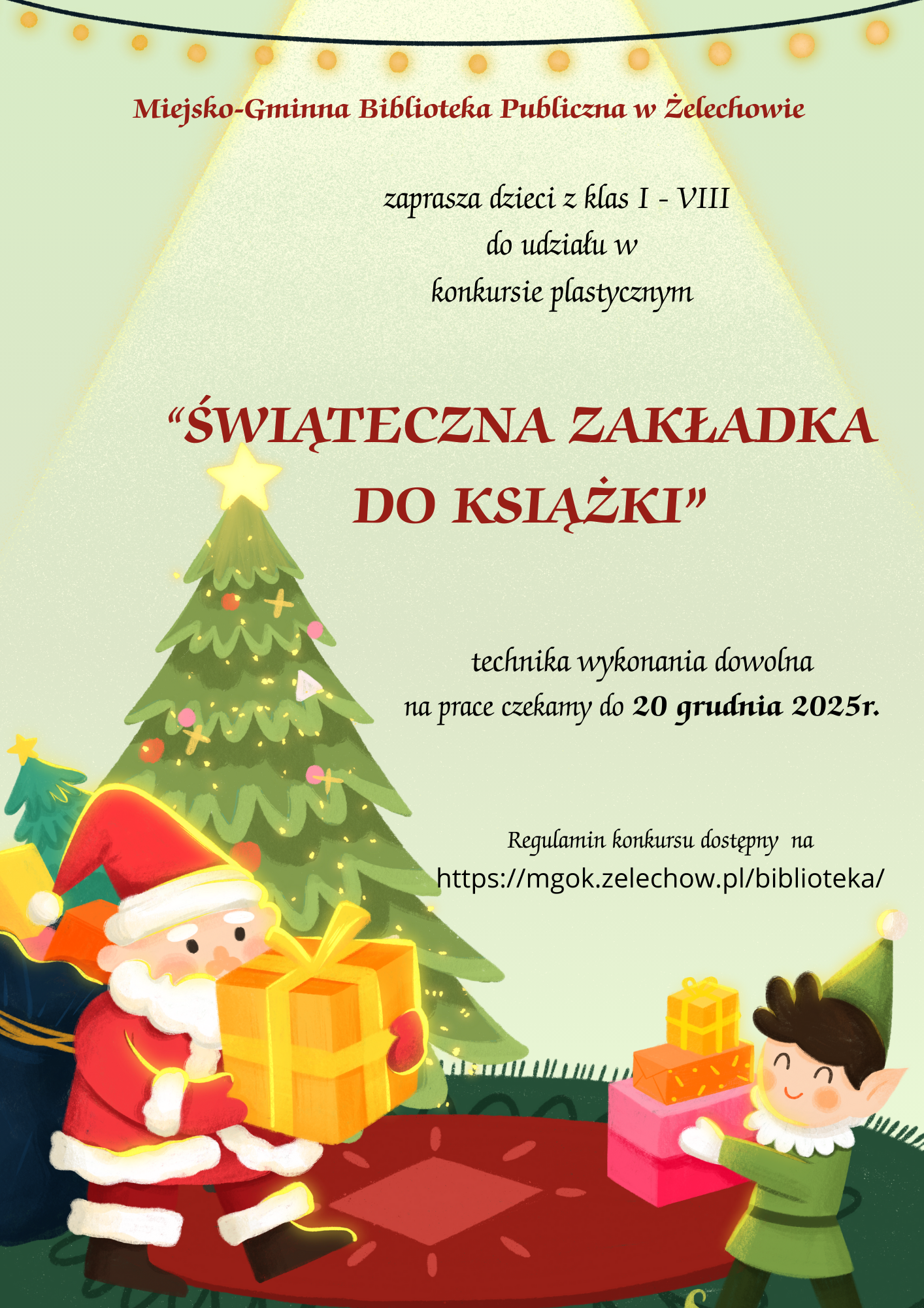 Miniaturka artykułu Konkurs „Świąteczna zakładka do książki”