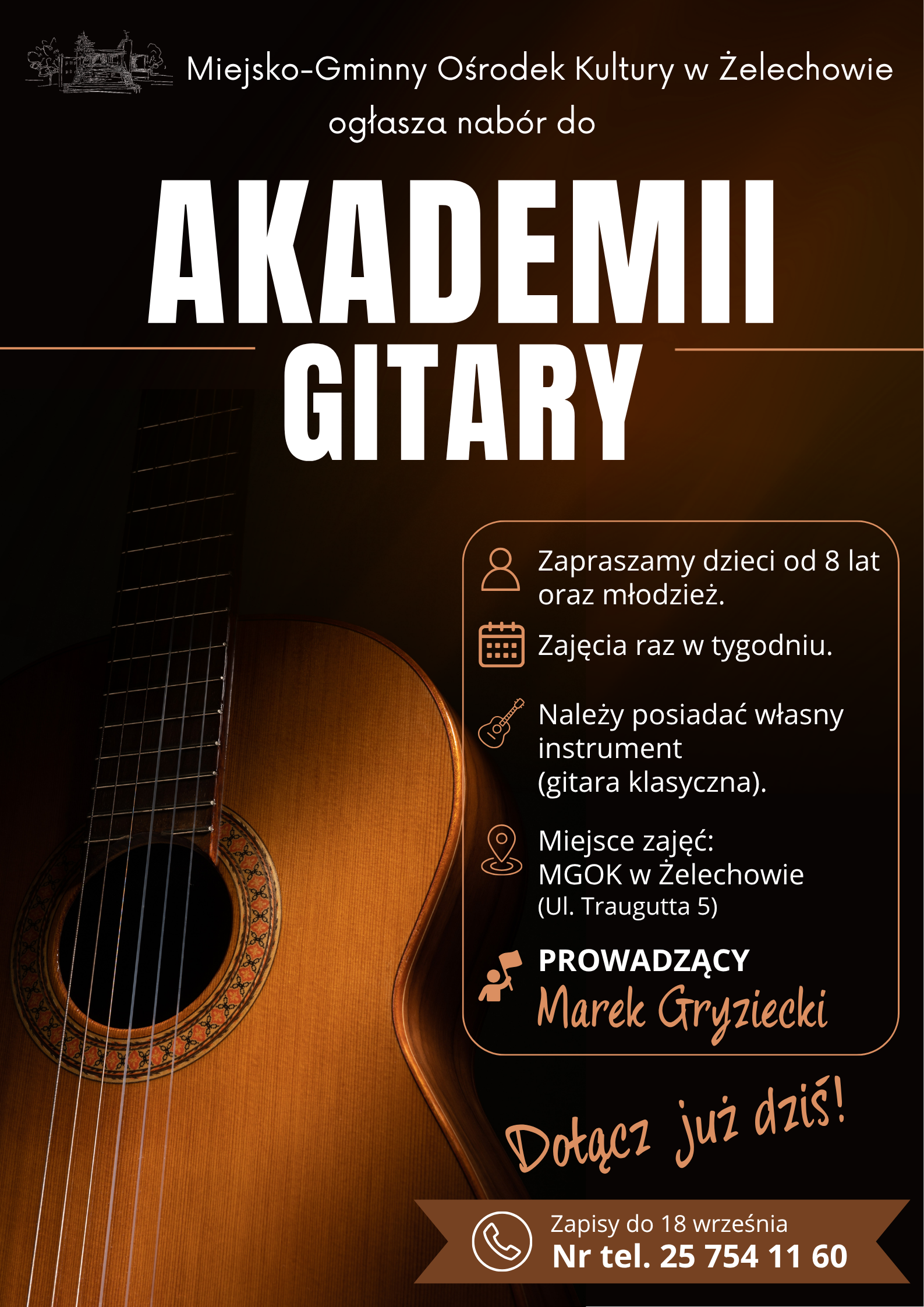 Miniaturka artykułu Nabór do Akademii Gitary