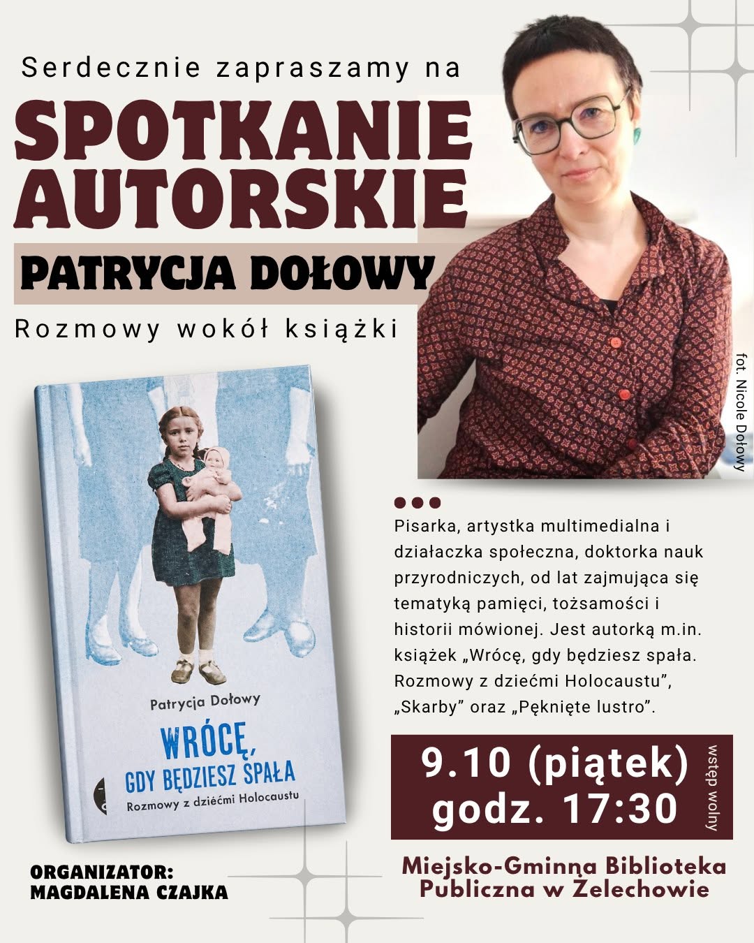 Miniaturka artykułu Spotkanie autorskie z Patrycją Dołowy